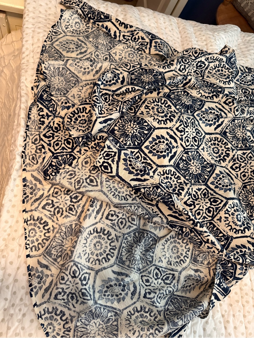 BloomChic Navy & White Geometric Print Dress with Tag - Picture 15 of 15